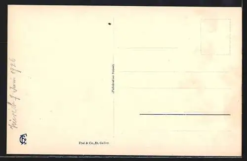 AK Rapperswil, Schloss und See mit Ortsansicht