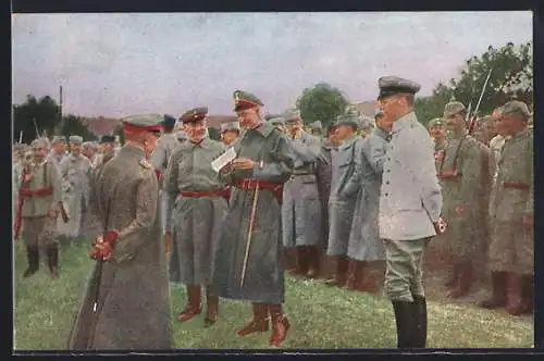 AK Kronprinz Wilhelm von Preussen erhält einen Funkspruch