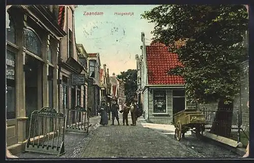 AK Zaandam, Hoogendijk mit Cafe Czaar Peter