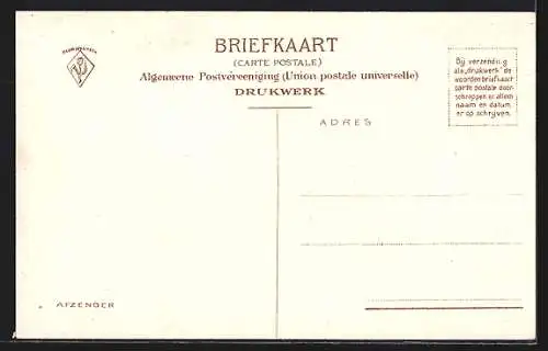 AK Zaandam, Strassenpartie am Dam