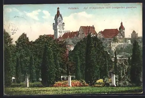 AK Potsdam, Königliche Kriegsschule vom Lustgarten gesehen
