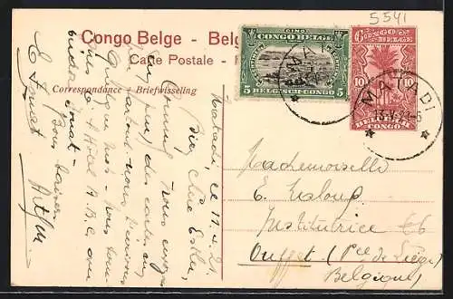 AK Matadi, Teilansicht der Stadt Belgisch Congo