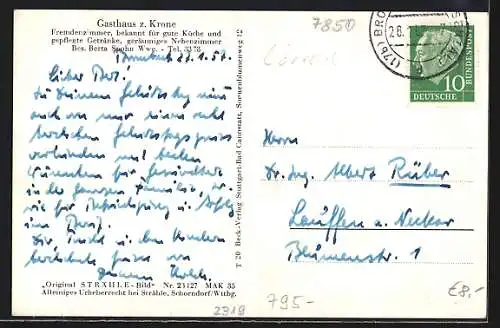 AK Brombach / Lörrach, Gasthaus zur Krone, Fliegeraufnahme der Ortschaft