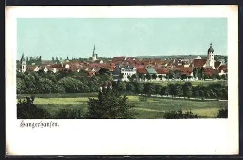 AK Sangerhausen, Teilansicht mit Kirche