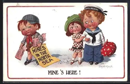 Künstler-AK Donald McGill: Mine'S Here!