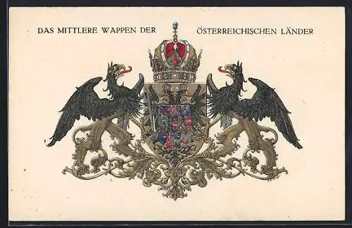AK Rotes Kreuz Nr. 285: Mittleres Wappen der Österreichischen Länder