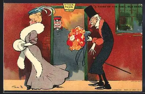 Künstler-AK Tom Browne: A Thing of the Past, Old Dear