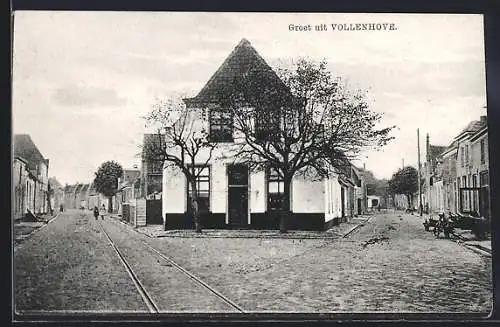 AK Vollenhove, Strassenpartie mit Passanten