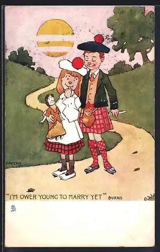 Künstler-AK Hamish: I`m ower young to marry yet Burns