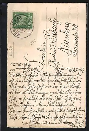 AK Trommelndes Kind mit Kleeblättern, Glückliches Neujahr