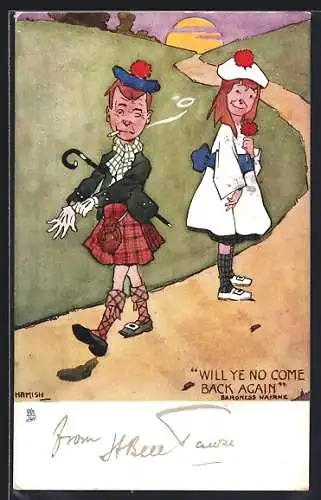 Künstler-AK Hamish: Will ye no com back again, Baroness Nairne