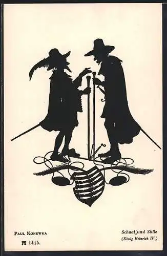 Künstler-AK Paul Konewka: Schattenbild, Schaal und Stille, König Heinrich IV.