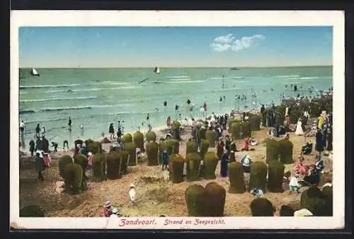 AK Zandvoort, Strand en Zeegezicht, Partie am Meer