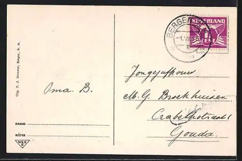 AK Bergen /N. H., De Ronde Kom