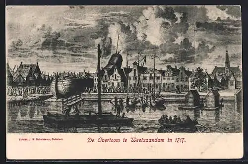 Künstler-AK Zaandam, De Overtoom te Westzaandam