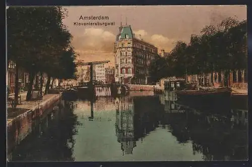 AK Amsterdam, Flusspartie am Kloveniersburgwal