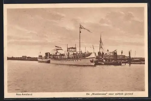 AK Nes-Ameland, De Waddenzee voor vertrek gereed