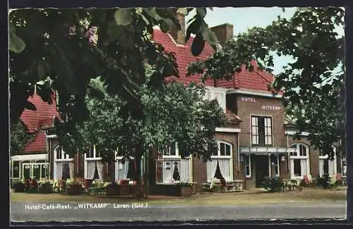 AK Laren /Gld., Hotel-Café-Rest. Witkamp, Dorpsplein A25