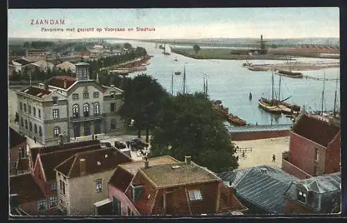 AK Zaandam, Panorama met gezicht op Voorzaan en Stadhuis