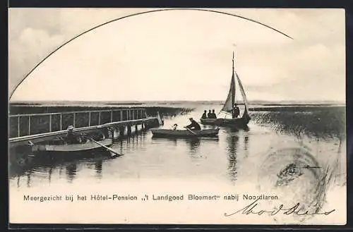 AK Noordlaren, Meergezicht bij het Hotel-Pension `t Landgoed Bloemert