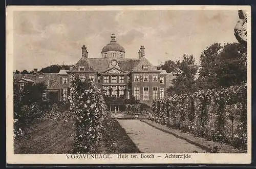 AK `s-Gravenhage, Huis ten Bosch, Achterzijde