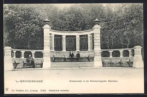 AK `s-Gravenhage, Cremerbank in de Scheveningsche Boschjes