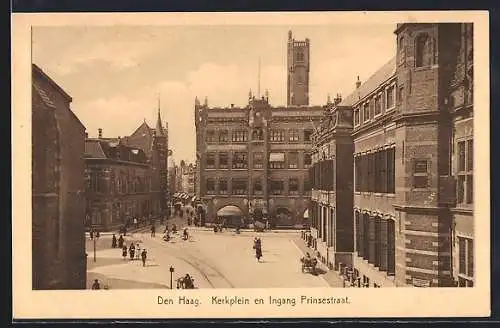 AK Den Haag, Kerkplein en Ingang Prinsestraat