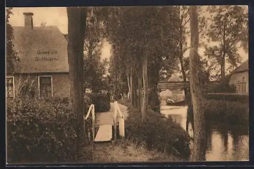 AK Giethoorn, Flusspartie im Ort