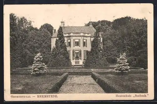 AK Heemstede, Groenendaal, Heerenhuis Bosbeek