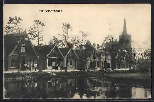 AK Nieuwe-Niedorp, Uferpartie im Ort