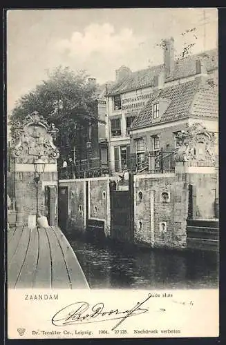 AK Zaandam, Oude sluis, Motiv der alten Schleuse