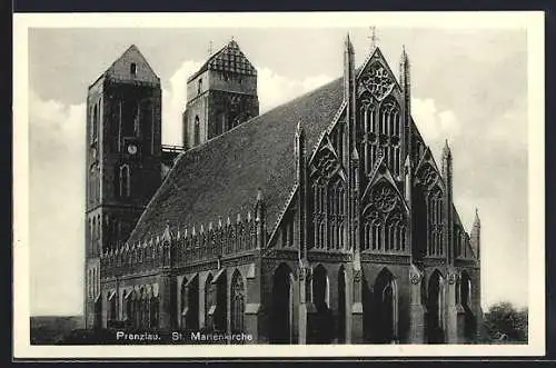 AK Prenzlau, Blick auf die St. Marienkirche