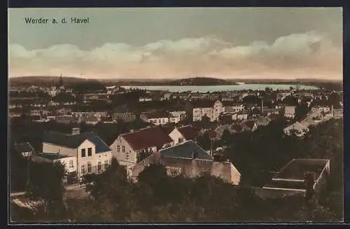 AK Werder a. d. Havel, Ortsansicht aus der Vogelschau