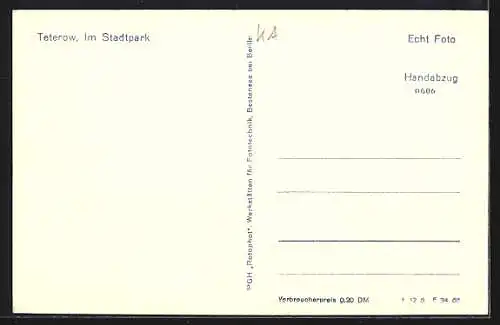 AK Teterow / Meckl., Partie im Stadtpark