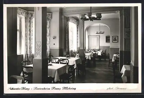 AK Schierke /Harz, Ferienheim Franz Mehring, Innenansicht