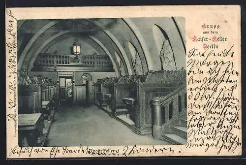 AK Berlin, Apostelkeller im Gasthaus Kaiser-Keller