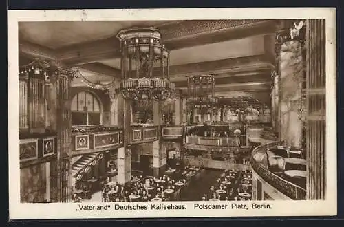 AK Berlin-Tiergarten, Gastsaal vom Café Vaterland, Potsdamer Platz