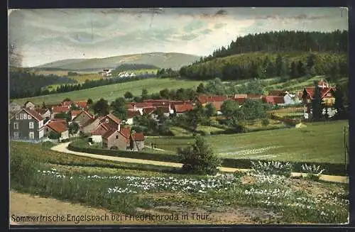 AK Engelsbach bei Friedrichroda, Ortsansicht über Blumenweide