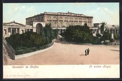 AK Corfou, le Palais Royal