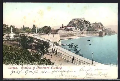 AK Corfou, Citadelle et Boulevard Elisabeth