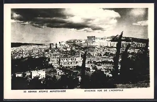 AK Athenes, Vue de l`Acropole