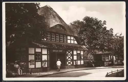 AK Berlin-Dahlem, Bahnhof Dahlem-Dorf der U-Bahn