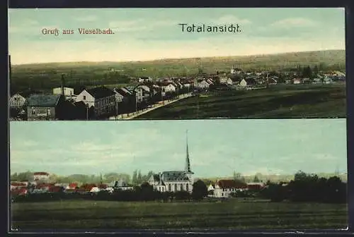AK Vieselbach, Totalansicht des Ortes