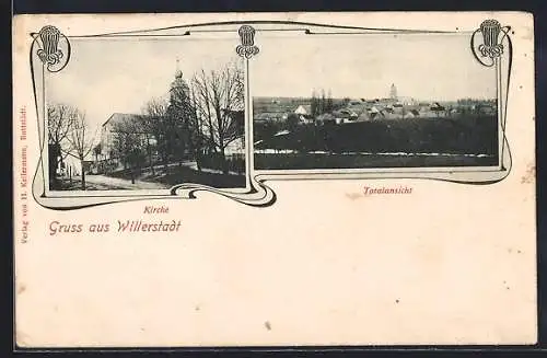AK Willerstedt, Totalansicht, Kirche