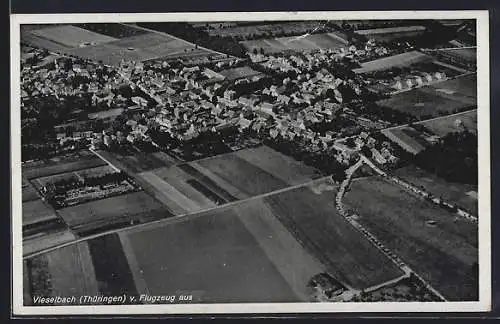 AK Vieselbach /Thüringen, Ortsansicht vom Flugzeug aus