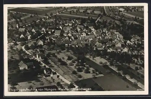 AK Hangen-Weisheim /Rheinhessen, Ortsansicht vom Flugzeug aus