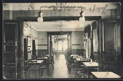 AK Eckernförde, Innenansicht vom Café Hudemann, Inh. Franz Hudemann