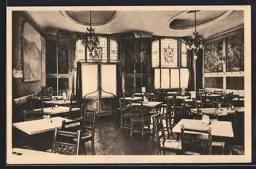 AK Berlin, Restaurant Rhein-Pfalz-Stube, Mauerstrasse 66/67, Leipziger Strasse 114, Innenansicht