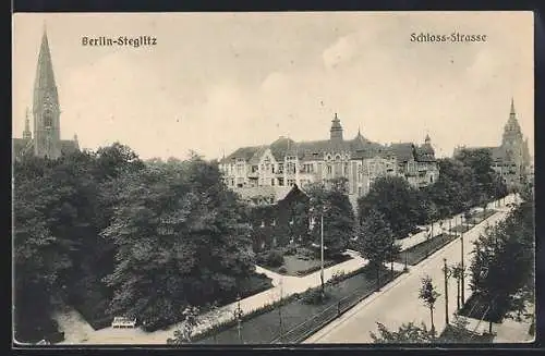 AK Berlin-Steglitz, Schloss-Strasse