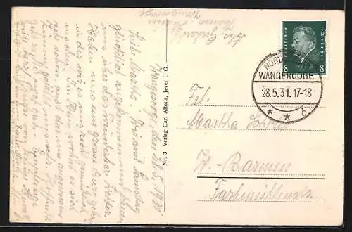 AK Wangeroog, Partie in der Zedelinstrasse